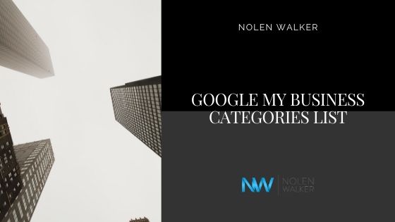 Google My Business Categories List Cover