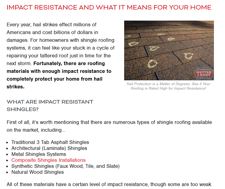 Gutters Informative Content A Blog Article About Impact Resistant Shingles