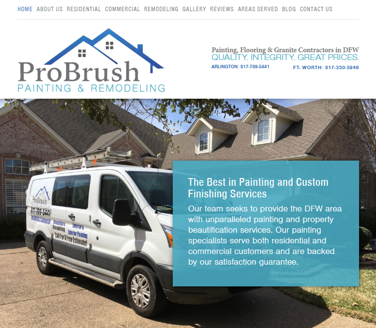 Painting Company Simple Clean Design Example of Clean Website Design