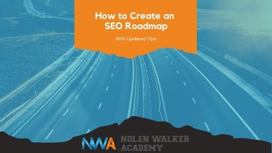 Blog Cover for SEO Roadmap Showing Road and Title