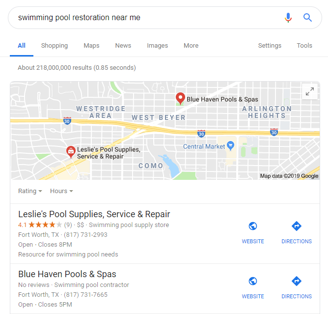Swimming Pool Contractors Reviews Example Example of How Reviews Improve Swimming Pool SEO